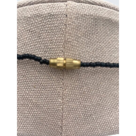 Handmade Beaded Necklace Carved Giraffe Pendant & Gold Clasp - Picture 3 of 4